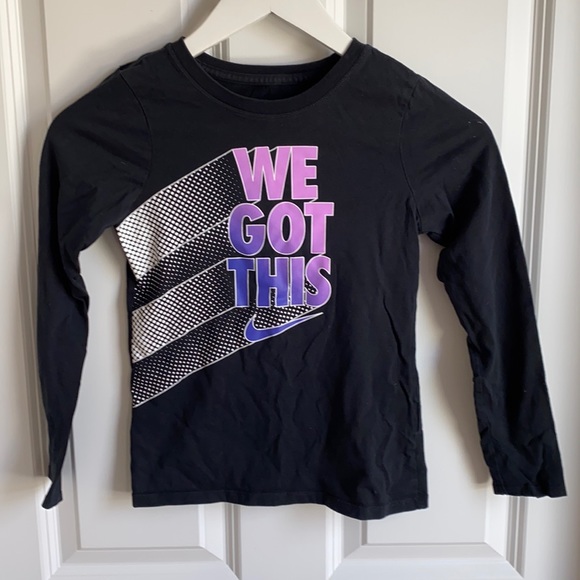 Nike Other - Nike long sleeve cotton shirt. Girls size small.